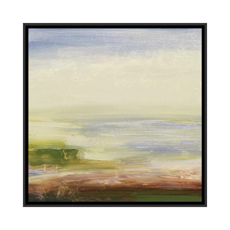 « pastel sea », reproduction d’art sur toile, H 18 po x l 18 po x P 1,5 po, Toile avec cadre noir, Pas de tapis
