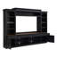 Meuble télé avec tablettes réglables, console média Mid-Century avec porte-bouteilles-129388659
