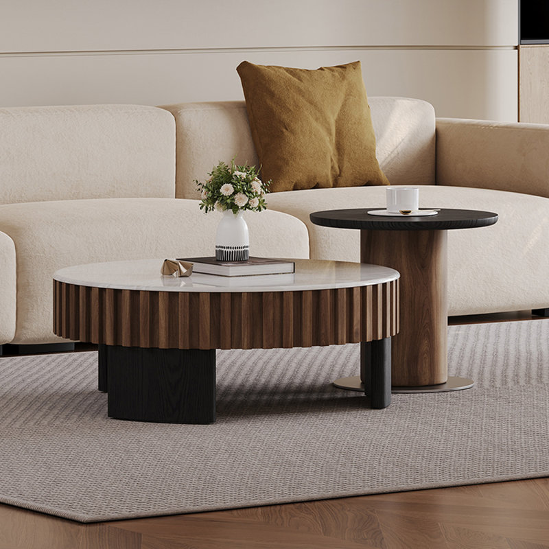 Ensemble de tables basses Wood & Marble
