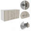 Armoire murale Napoles, deux tablettes, double porte - blanc / gris clair