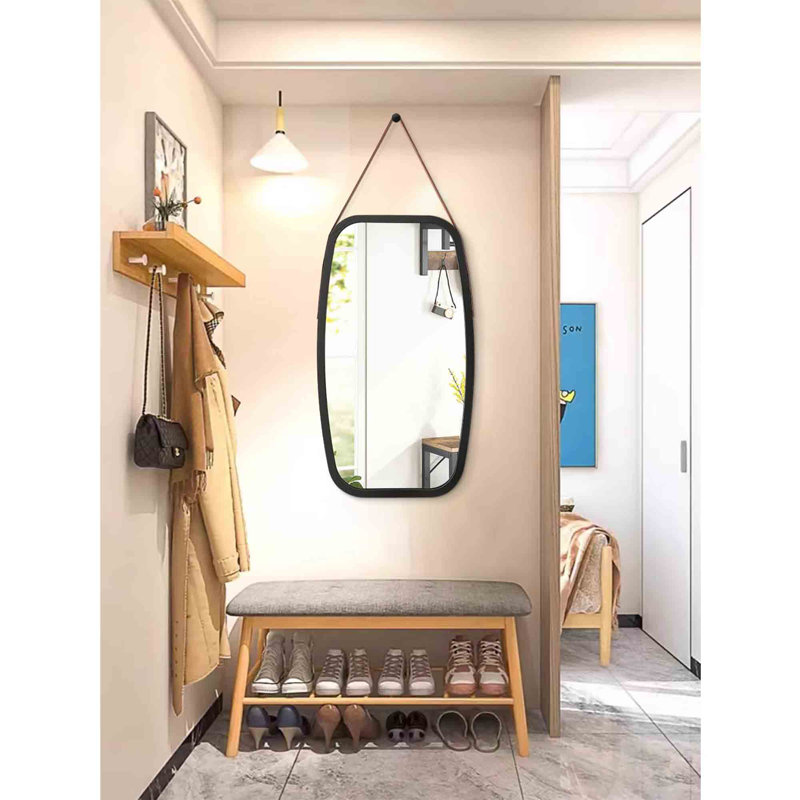 Zaphod Oval Mirror, Black