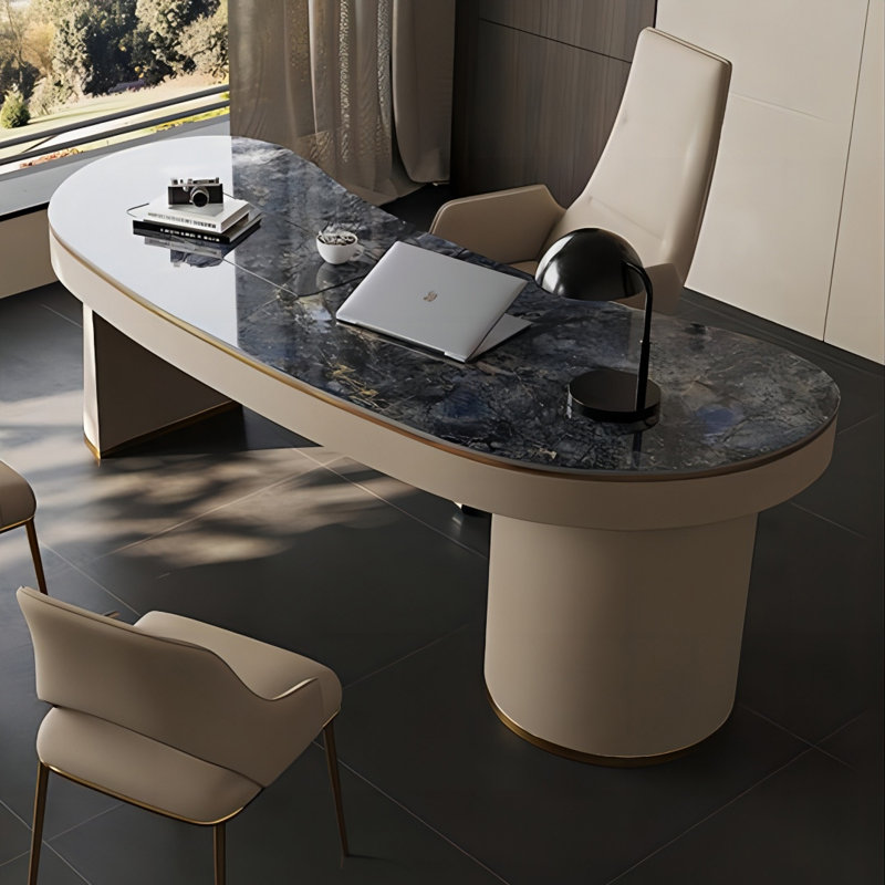 Ensemble de bureau et de chaises 62,99 po, H 30,71 po x l 62,99 po x P 31,5 po