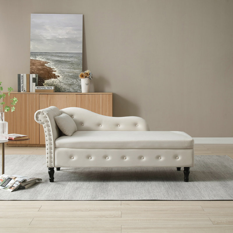 Canapé Jaiah, Velours beige