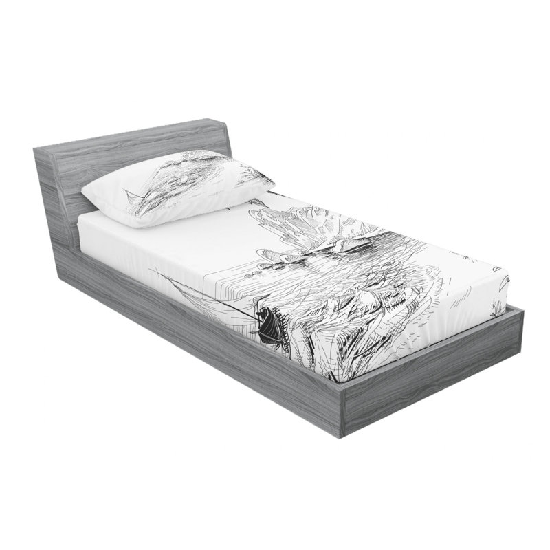 Microfiber Sheet Set, Twin Sheet Set with Fitted Sheet