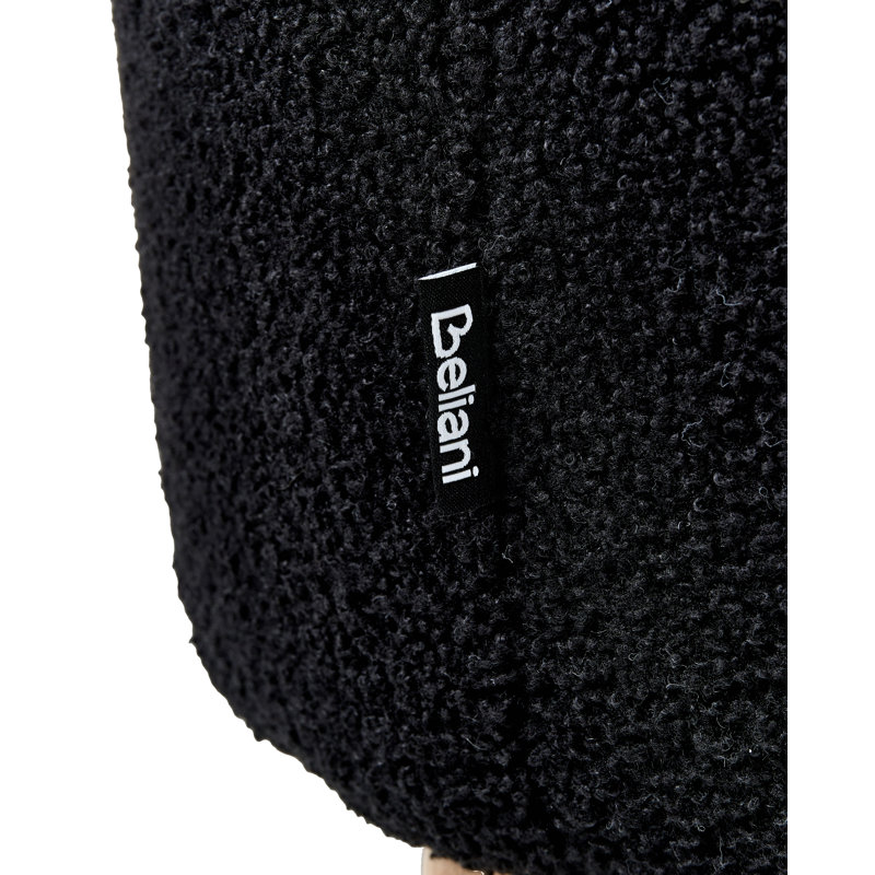Kids Boucle Armchair Penguin FYN, Black/Brown/White