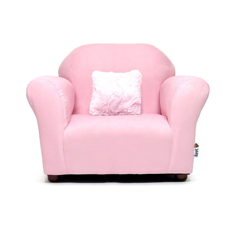 Chaise en micro-suède Keet, Rose