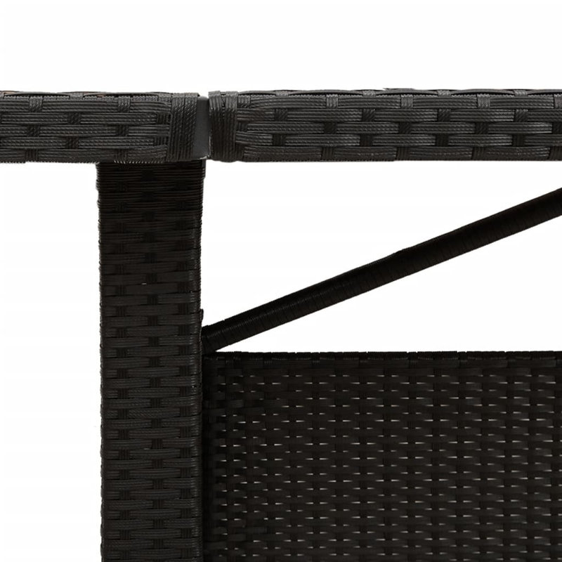Belul Rectangular Outdoor Dining Table , 240cm cm W 90cm cm D, Black