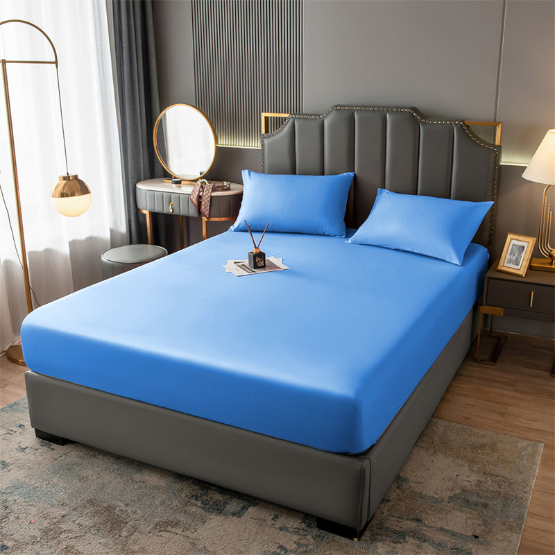 Hekuran Flannel Machine Woven Fitted Sheet, Super King (6'), Sky Blue