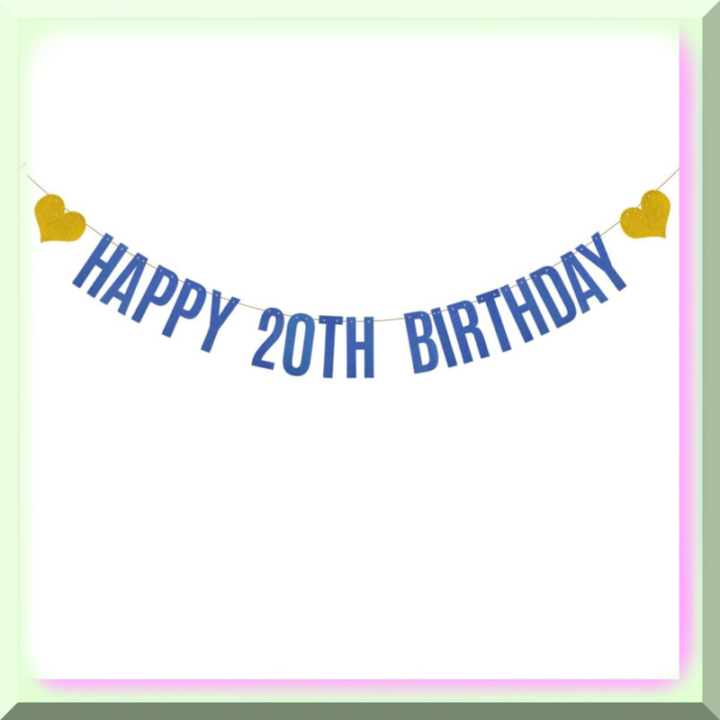 22nd Birthday Rose Gold Glitter Banner