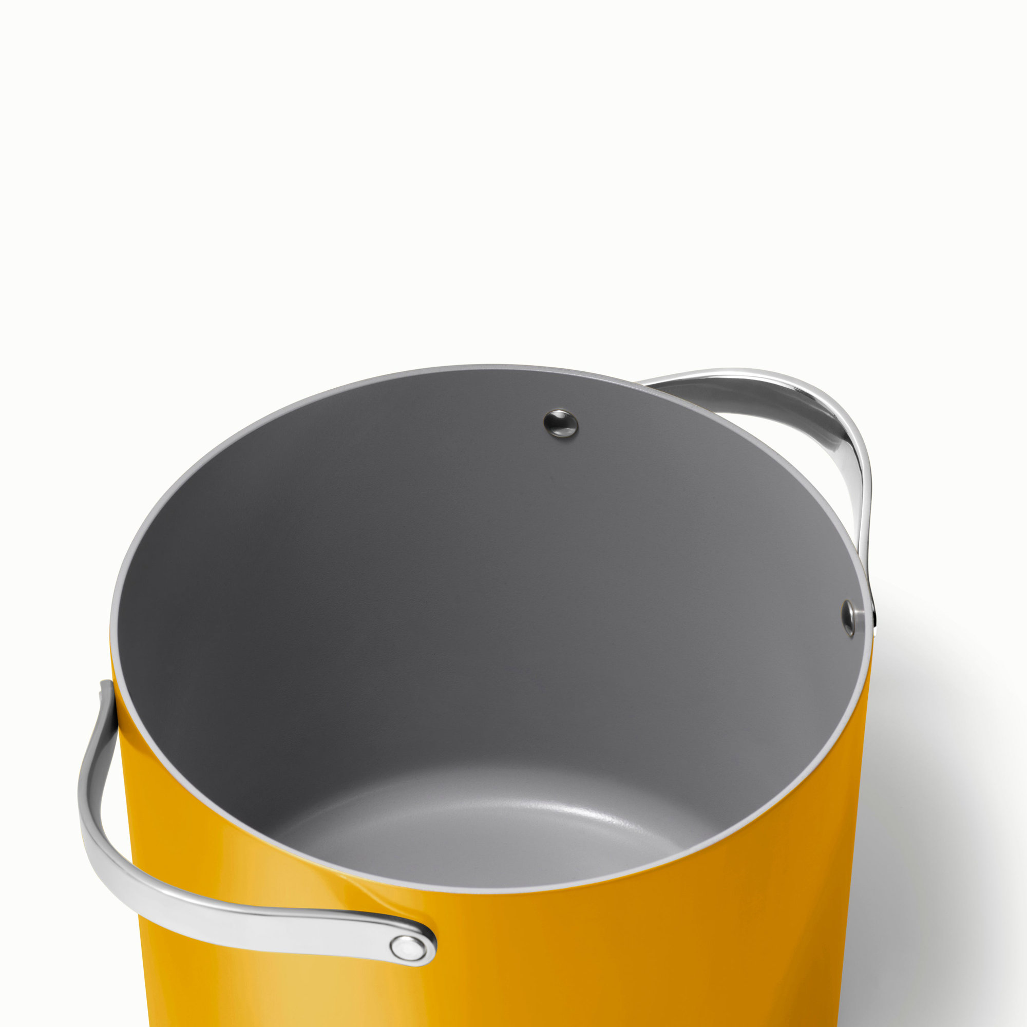 Caraway Nonstick Ceramic Petite Cooker W/ Lid, Marigold, 12 quarts