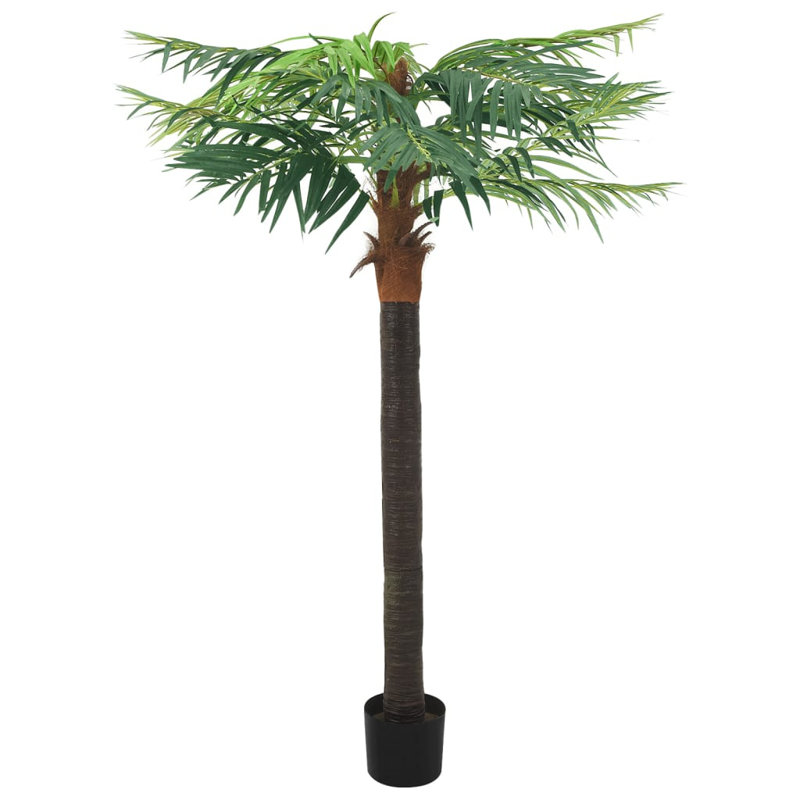 Faux Palm Tree Plant in Plastic Pot, 84.65cm H x 6.69cm W x 17cm D
