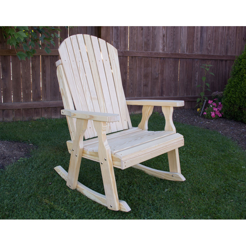 Chaise d'extérieur en bois massif à bascule O'Donnelly