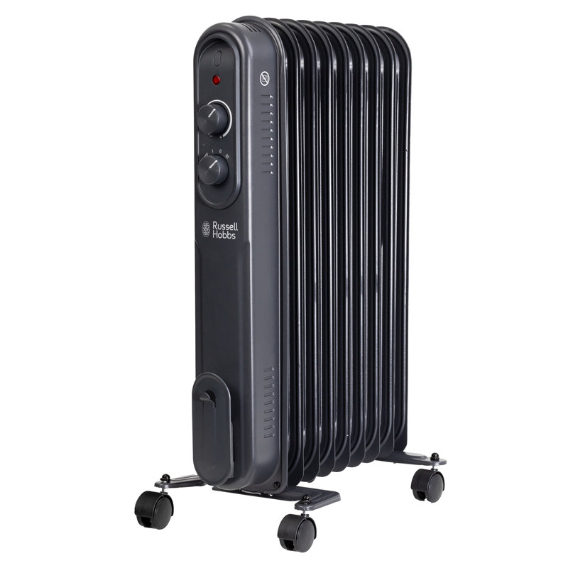 Russell Hobbs Rhofr9004 2kw 9-fin Oil Filled Radiator, Matt Anthracite