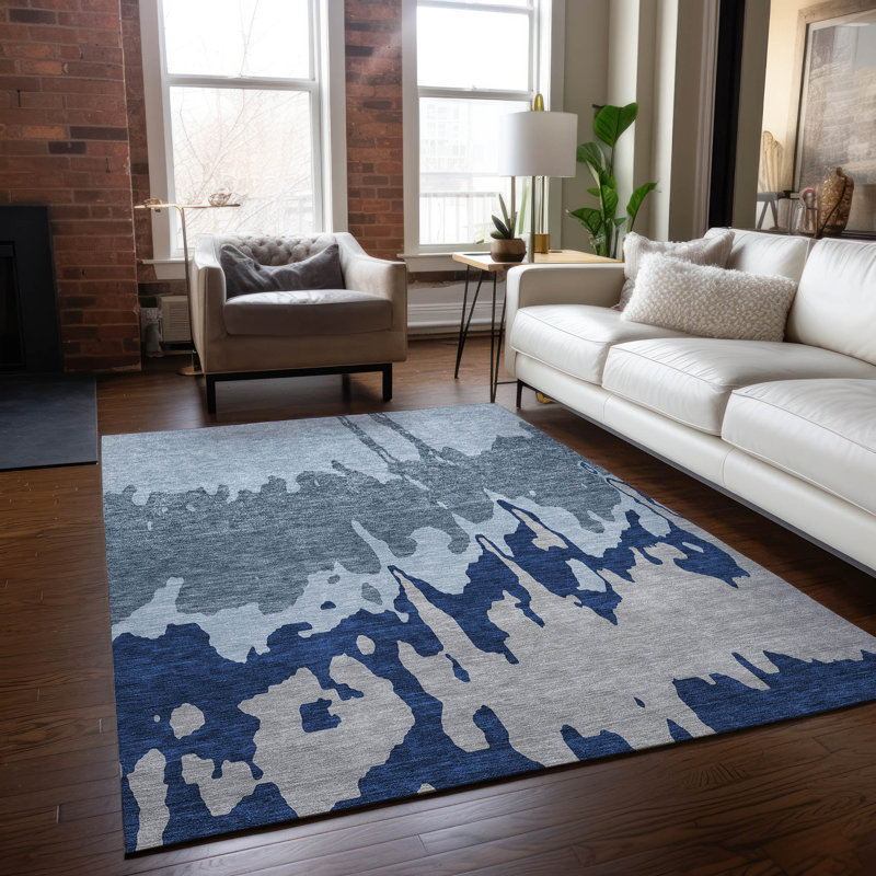 Tapis intérieur / extérieur noir lavable à la machine 1 pi 8 po x 2 pi 6 po Chayden ACN961, Rectangulaire 3 pi x 5 pi