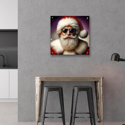 Cool Santa' by Rey Klimt Acrylic Glass Wall Art