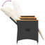  Canapé de jardin inclinable noir, blanc crème-1614403162-1614403167