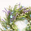 Couronne de fleurs artificielle 24 po en grappes de fleurs de printemps
