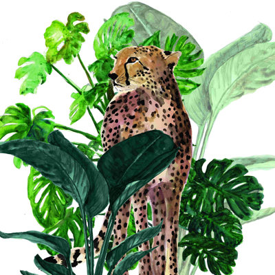 " Cheetah With Leaves "