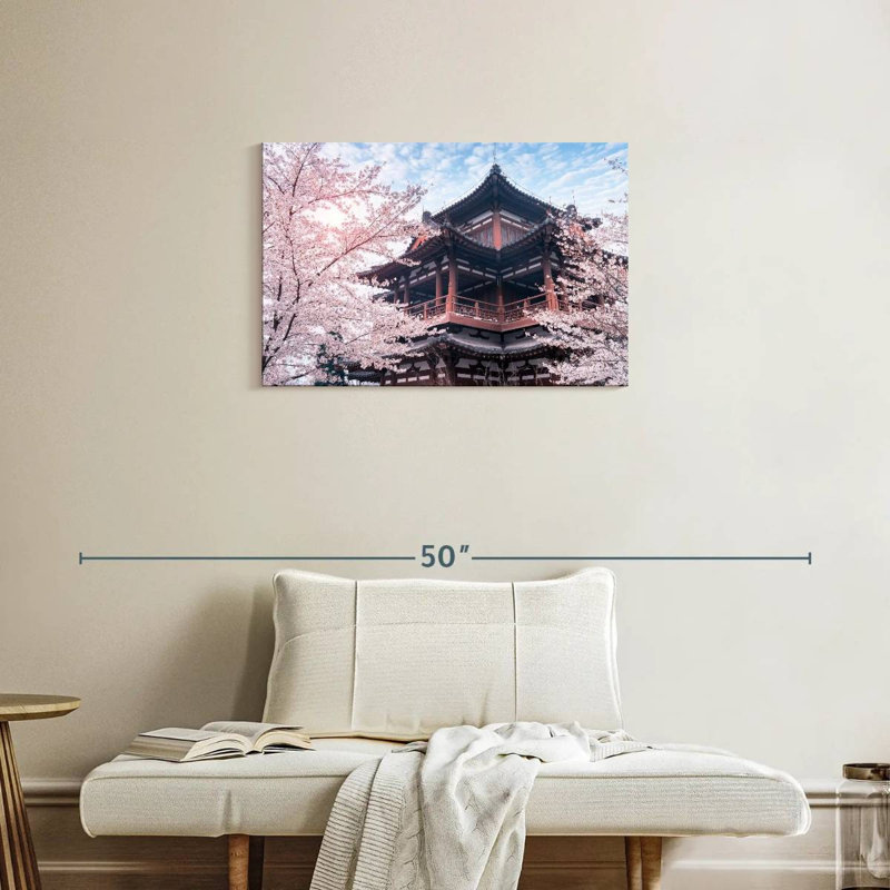 Temple Adella Qinglong Sakura, H 20 po x l 30 po