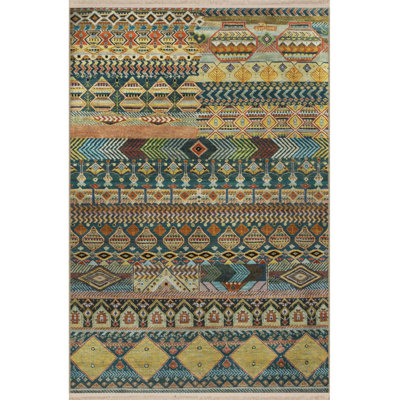 Multi Color Mixed Shape Pattern Creative Modern Decorative Machine Washable Area Rug