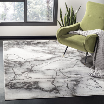 Swindle Abstract Grey/Silver Area Rug