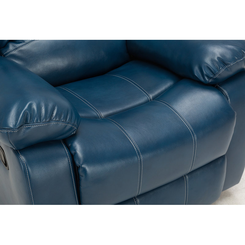 Charlotte Navy Blue Leather Gel Recliner