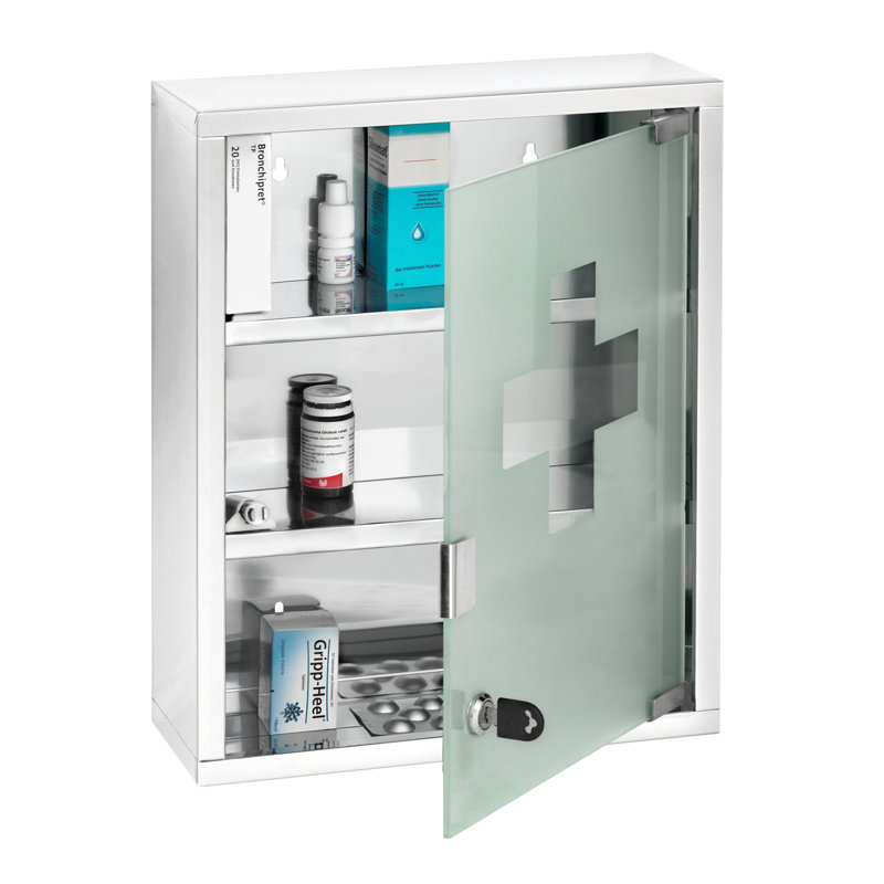 Surface Framed Mirrored Medicine Cabinet and 3
