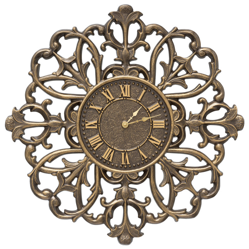 Horloge murale filigrane, Bronze français