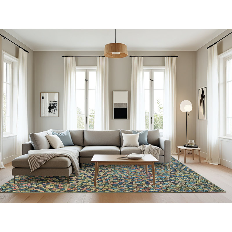 Tapis de zone d’olive à motifs Uncompahgre, Rectangle 8 pi x 12 pi
