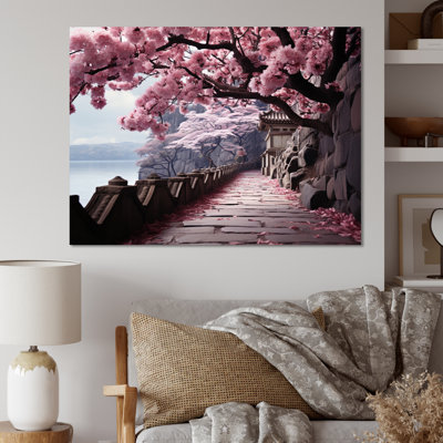 Japan Art Cherry Blossom Pink Path - Japan Art Framed Art