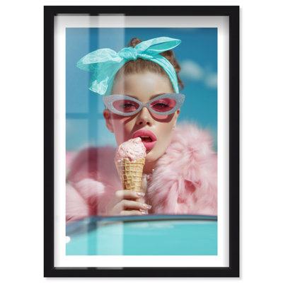 Sweet Escape I Shadowbox Print Vintage Art Prints by Notoriart, Black Frame, 24 x 36