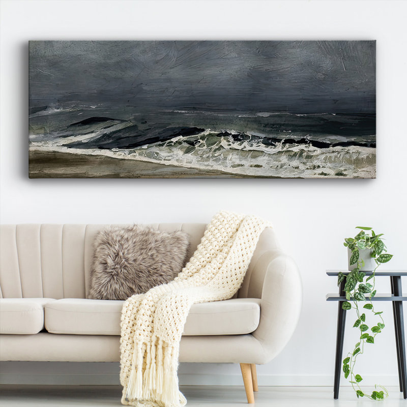 «Moody Sea I», reproduction sur toile, H 20 po x l 50 po x P 1,5 po