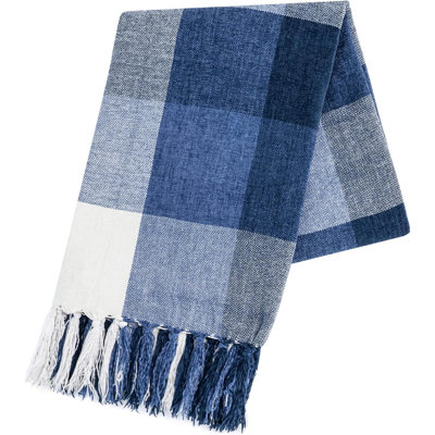 Jeté en chenille Buffalo Paid pour canapé, jeté en velours Buffalo