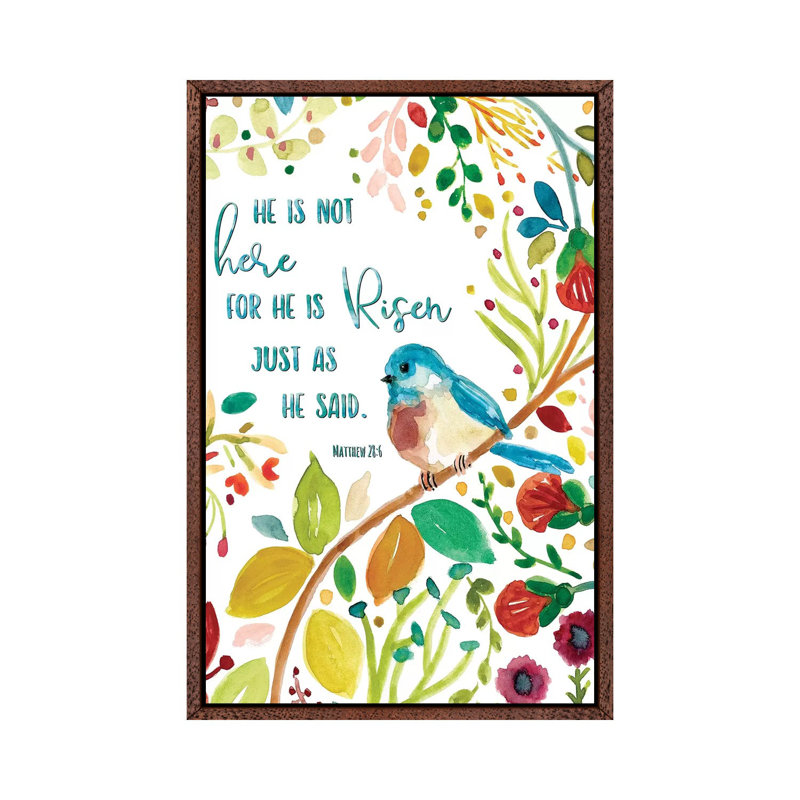 He Is Risen by Carol Robinson - Print on Canvas, Classic Brown Wood Framed, 101.6 cm H x 66.04 cm W