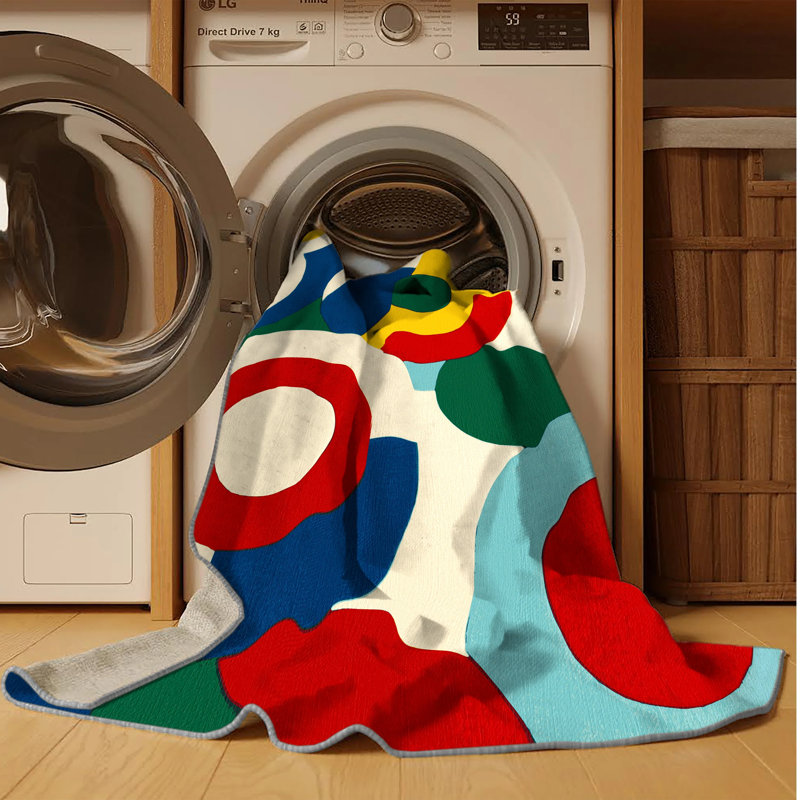 Retro Groove Rug, Square 4'