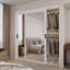 Porte coulissante en miroir blanc 1-Lite-113109708