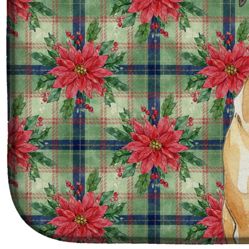 Tapis de séchage Faw Mastiff Christmas PoinsettIas