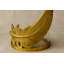 Raíz Studio Fleather Glow Candle Holder – Hand-Cast Gold Metal & Glass Votive Holder