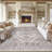 Medallion Non Slip Washable Rug(Brown)-927529318