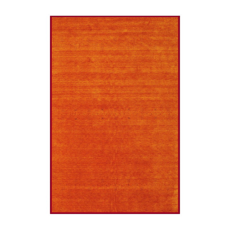 Tapis contemporain orange, Rectangle 3 pi x 5 pi