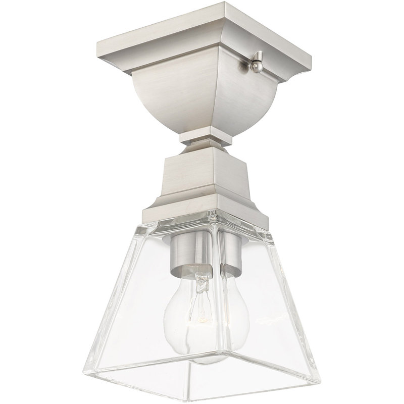Plafonnier encastré 1 lumière 4,875 po Ardelia, Nickel brossé
