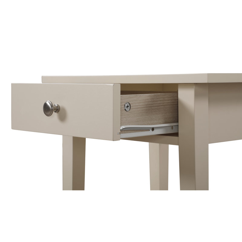 Table de chevet beige élégante - 13,97 po Largeur x 18,06 profondeur 28,52 po, assemblage rapide, n'importe quel décor chic 14 po x 18 po x 28 po, correspond au thème