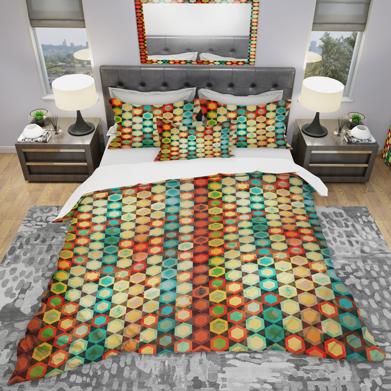Ensemble de housse de couette moderne et contemporaine, Housse de couette double / grand + 2 taies
