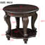 Table ronde de 22 po avec tablette, centre de table en bois massif, assemblage rapide, couleur, tablette incluse, luminaire, procédure facile