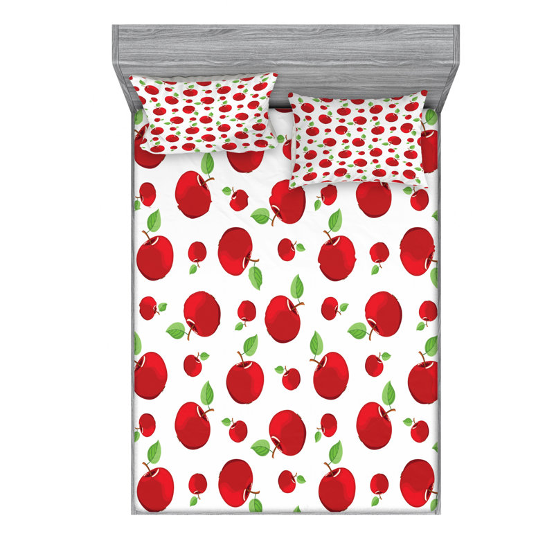Microfiber Patterned Sheet Set, Full Sheet Set + Fitted Sheet + 2 Pillowcases