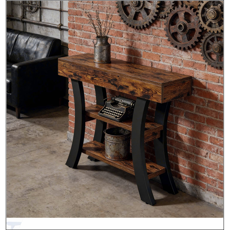 Table d'entrée élégante et incurvée avec une conception stable, parfaite pour un décor moderne et une utilisation efficace de l'espace