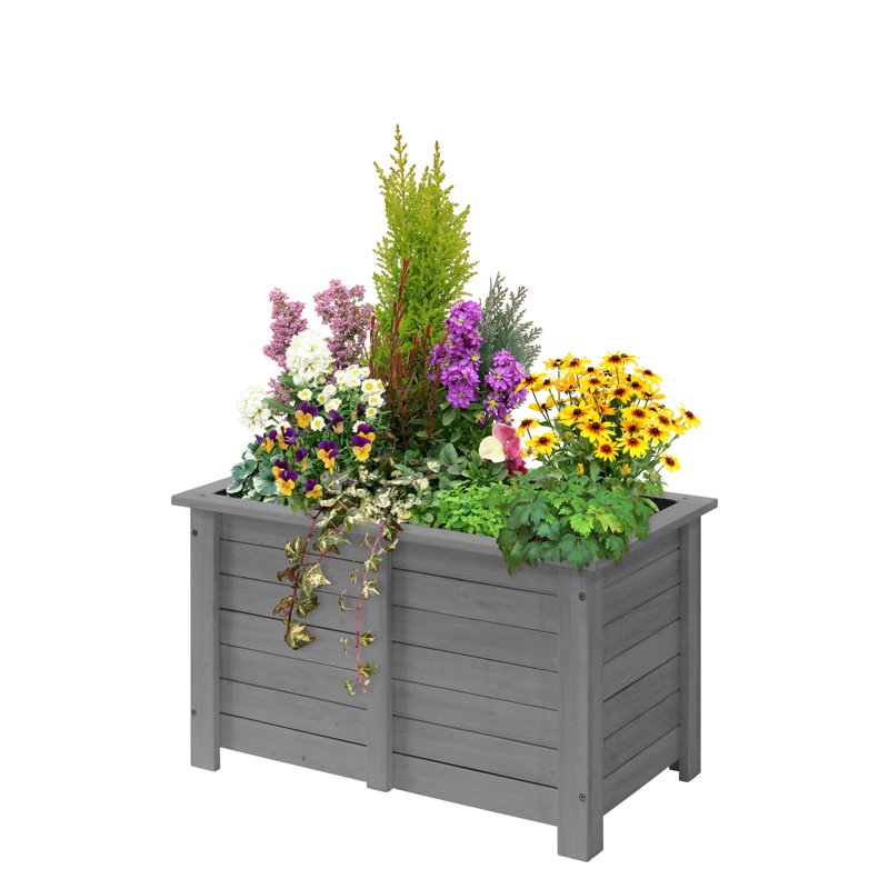 Boîte à fleurs en bois Humberwood, gris