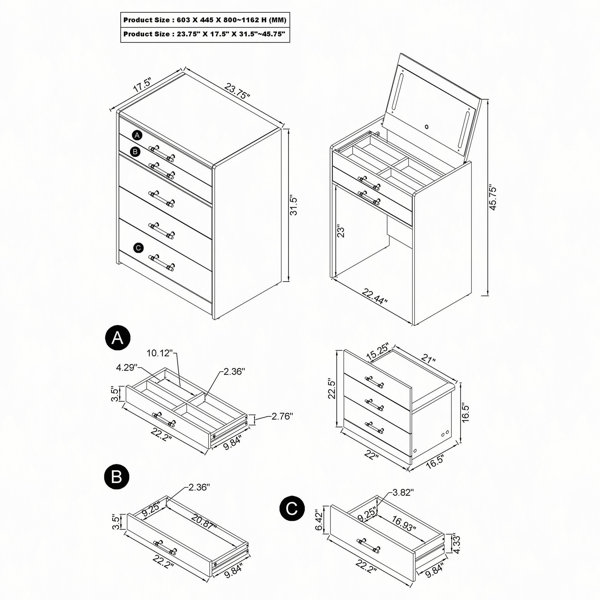 Dimensions du produit