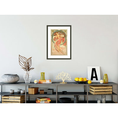The Arts: Dance (1898) by Alphonse Mucha -Framed Giclee Print