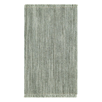 Textured Fringed Area Rug